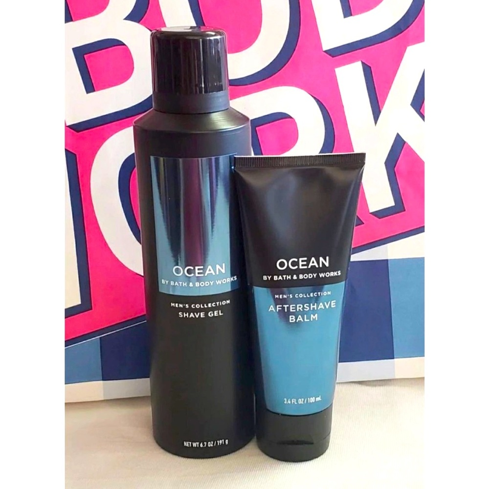 BBW Mens Ocean Shave Gel & Balm Care • Shaving Bundle • Body Care